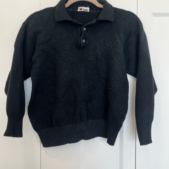 Vintage Avon P.Celli Polo Sweater Black - Picture 2 of 2